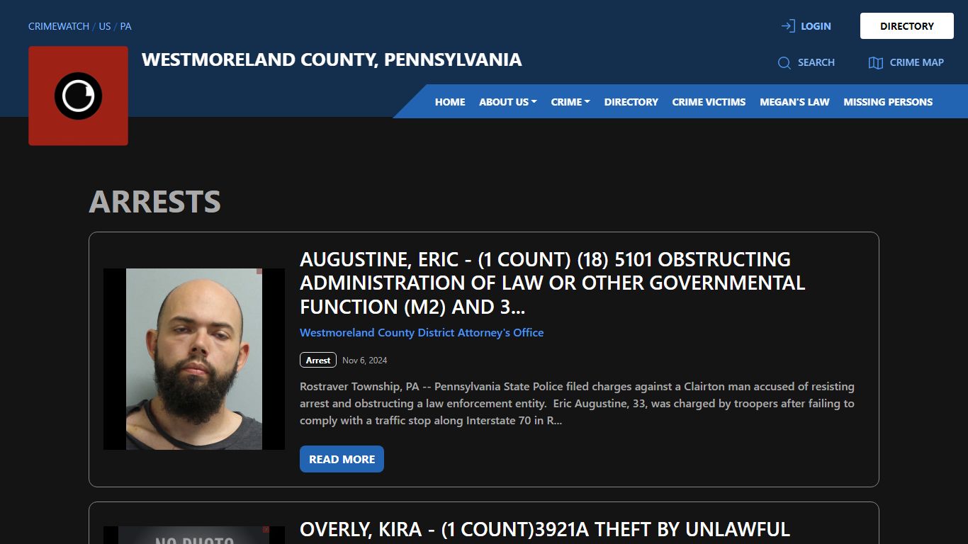 Arrests for Westmoreland County, Pennsylvania - CRIMEWATCH